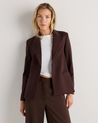 Ultra-Stretch Ponte Single-Breasted Blazer - US 2497
