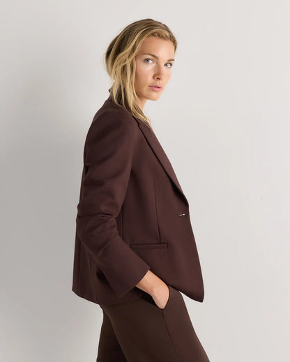 Ultra-Stretch Ponte Single-Breasted Blazer - US 2497