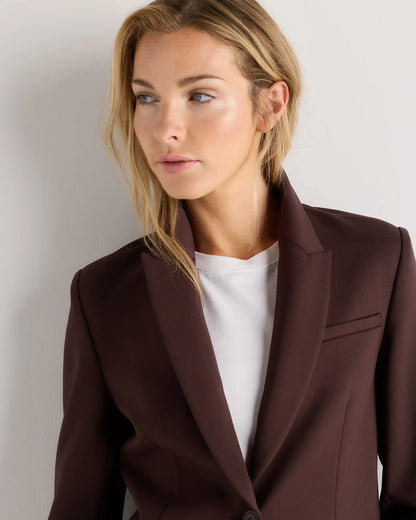Ultra-Stretch Ponte Single-Breasted Blazer - US 2497
