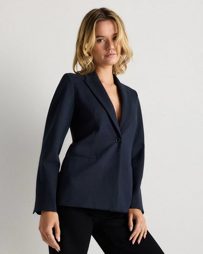Ultra-Stretch Ponte Single-Breasted Blazer - US 6142