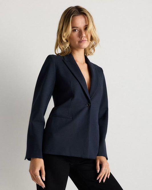 Ultra-Stretch Ponte Single-Breasted Blazer - US 6142