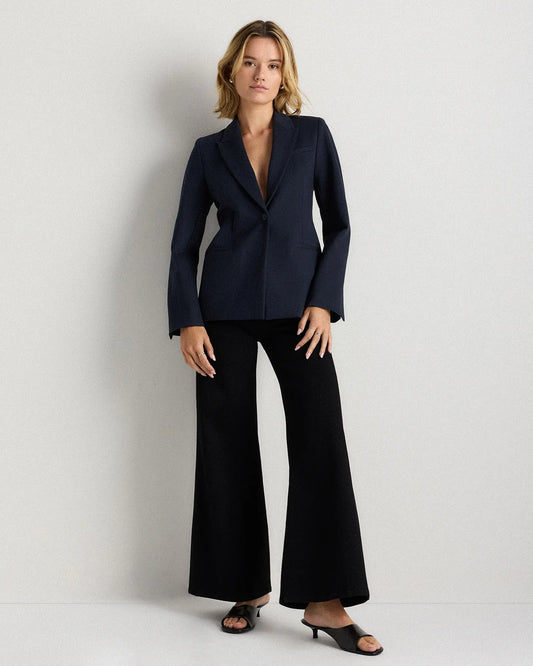 Ultra-Stretch Ponte Single-Breasted Blazer - US 6142