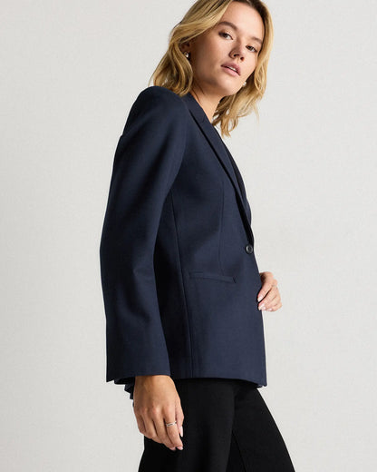 Ultra-Stretch Ponte Single-Breasted Blazer - US 6142