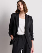 Stretch Crepe Cinched Waist Blazer - US 8818