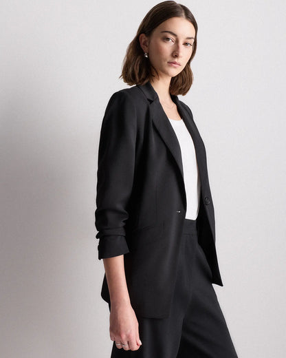 Stretch Crepe Cinched Waist Blazer - US 8818