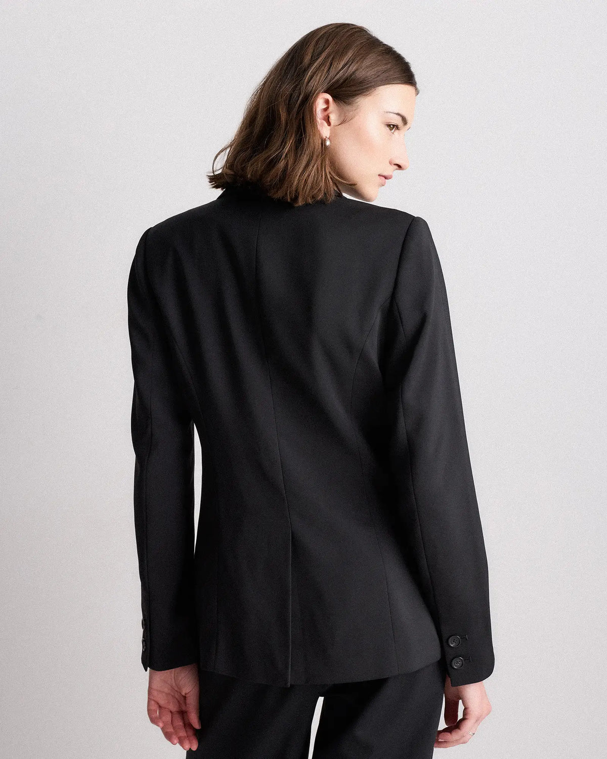 Stretch Crepe Cinched Waist Blazer - US 8818