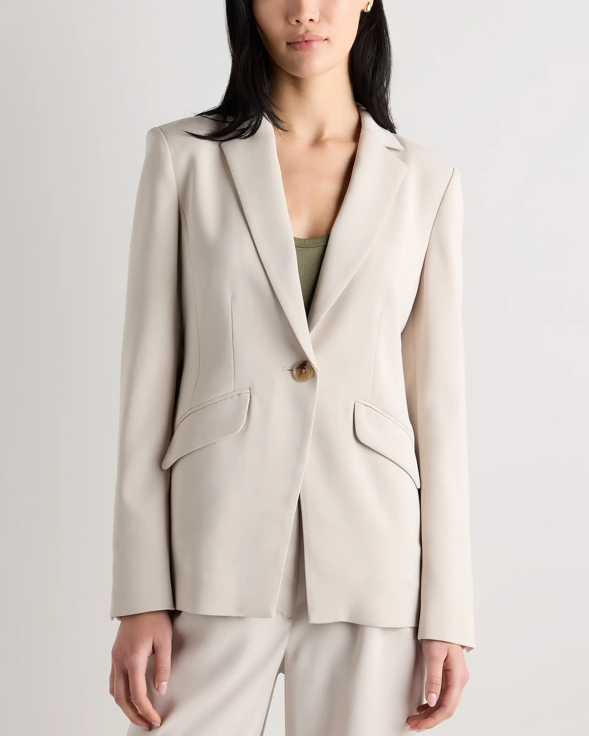 Stretch Crepe Cinched Waist Blazer - US 1742