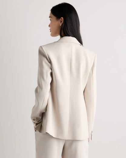 Stretch Crepe Cinched Waist Blazer - US 1742