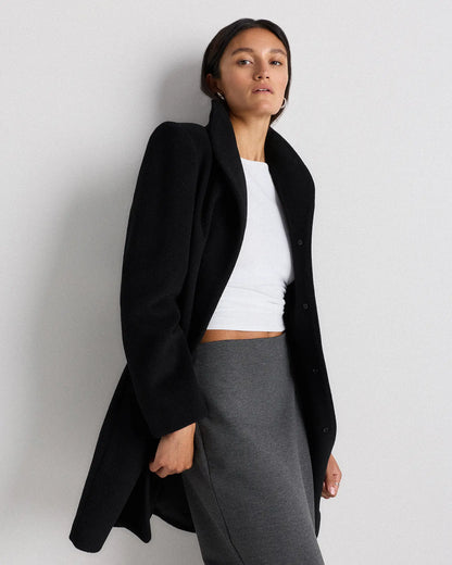 Wool Cashmere Cocoon Coat - US 6833