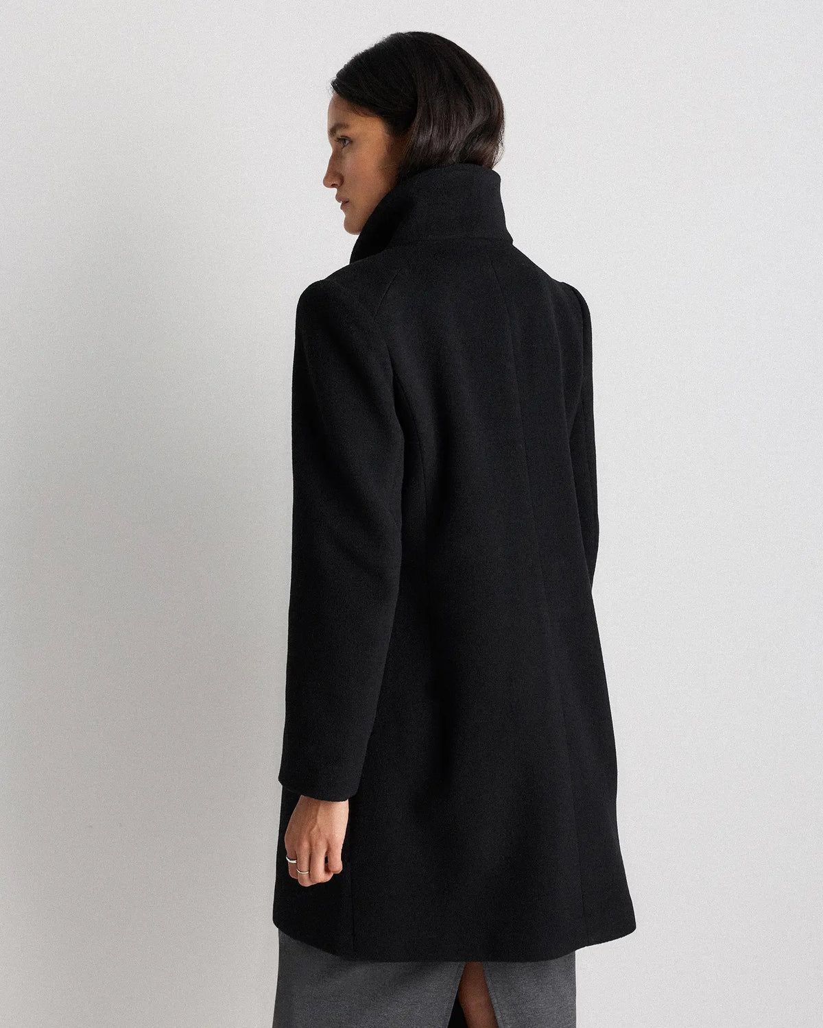 Wool Cashmere Cocoon Coat - US 6833