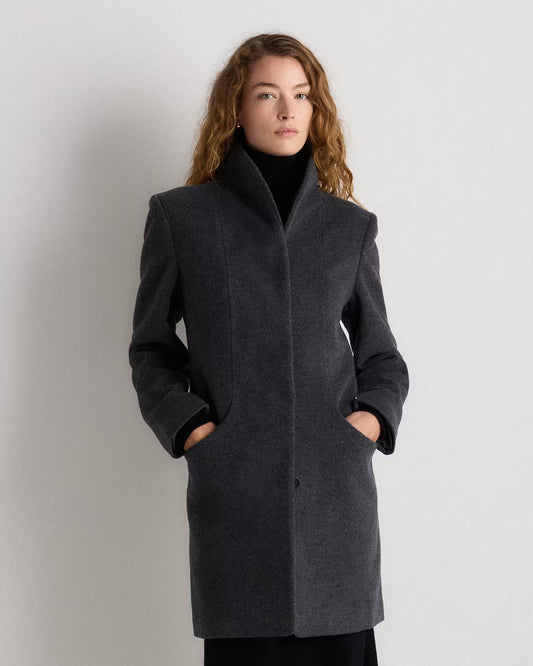 Wool Cashmere Cocoon Coat - US 0165