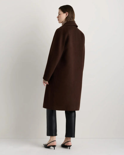 Wool Cashmere Double-Breasted Slouch Coat - US 2863