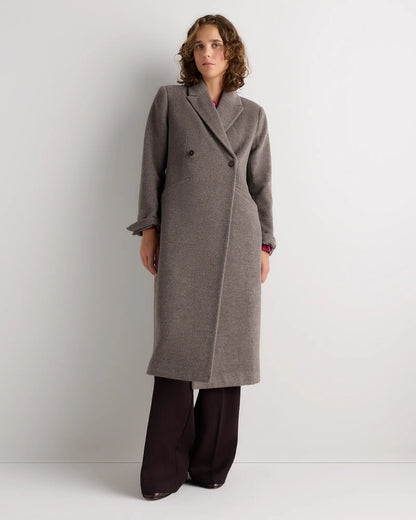 Wool Cashmere Tailored Long Coat - US 0111