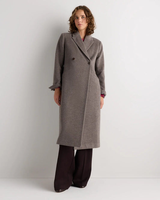 Wool Cashmere Tailored Long Coat - US 0111