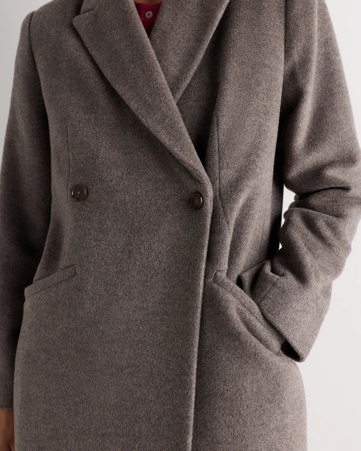 Wool Cashmere Tailored Long Coat - US 0111