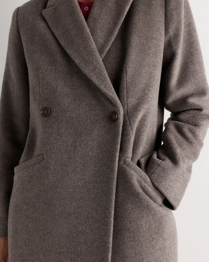 Wool Cashmere Tailored Long Coat - US 0111
