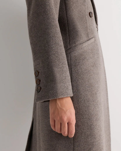 Wool Cashmere Tailored Long Coat - US 0111