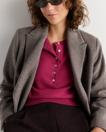 Wool Cashmere Tailored Long Coat - US 0111