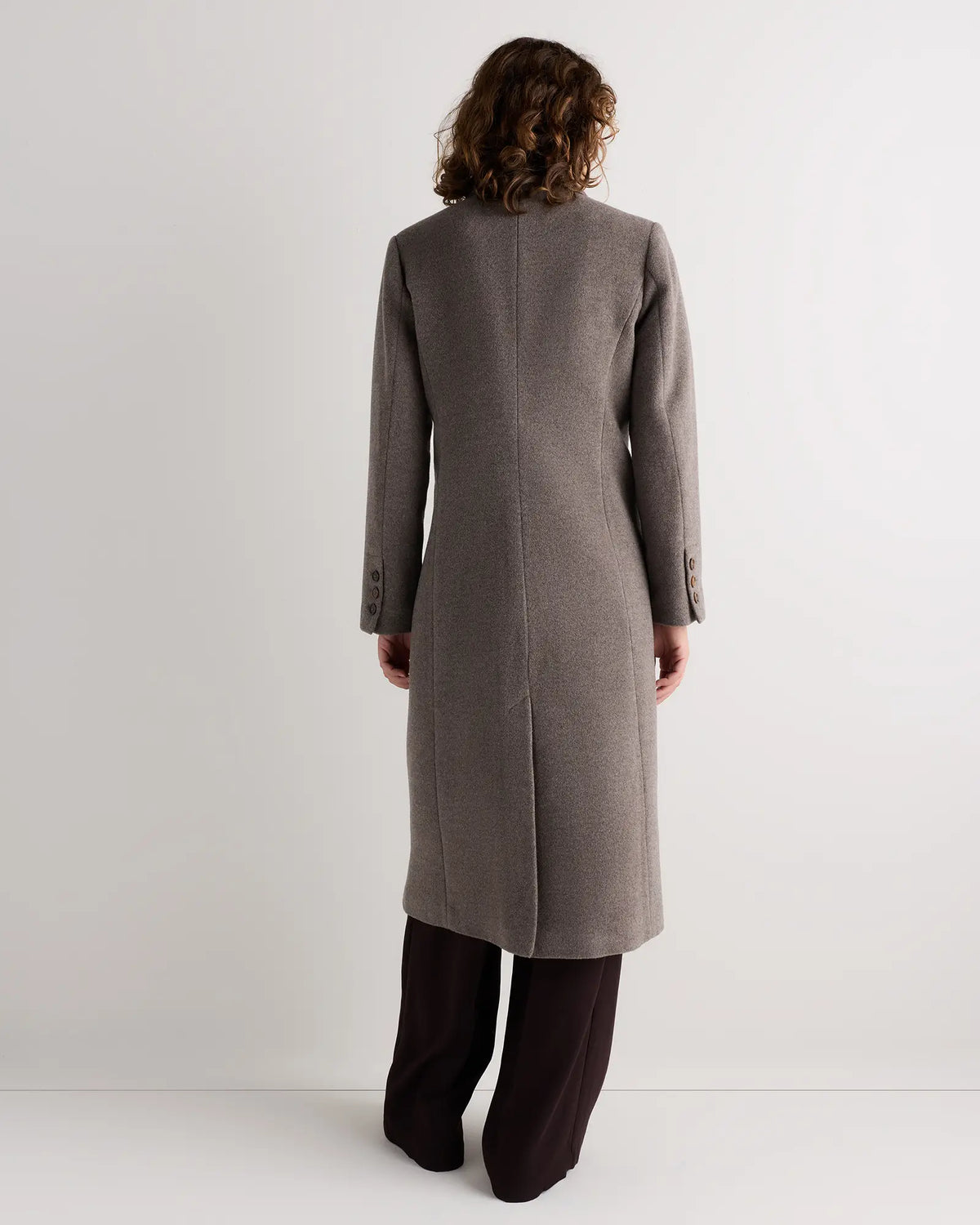 Wool Cashmere Tailored Long Coat - US 0111