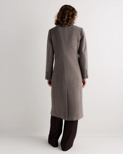 Wool Cashmere Tailored Long Coat - US 0111