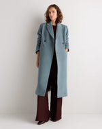 Wool Cashmere Tailored Long Coat - US 9256