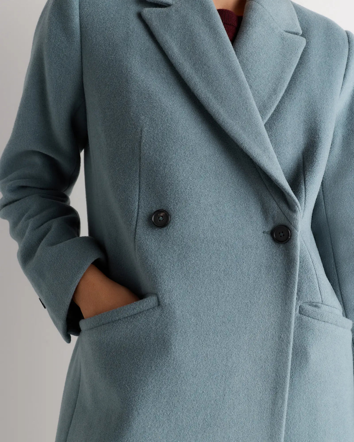Wool Cashmere Tailored Long Coat - US 9256