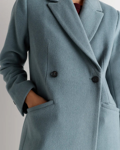 Wool Cashmere Tailored Long Coat - US 9256