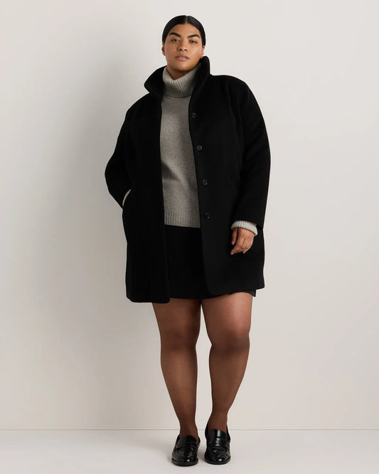Wool Cashmere Cocoon Coat - US 3652
