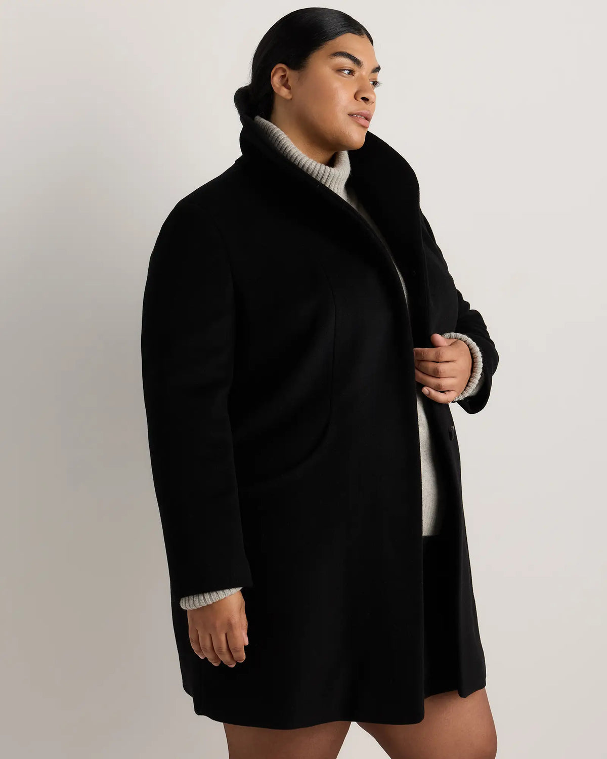 Wool Cashmere Cocoon Coat - US 3652