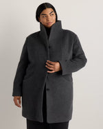 Wool Cashmere Cocoon Coat - US 0133