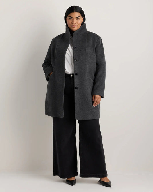 Wool Cashmere Cocoon Coat - US 0133