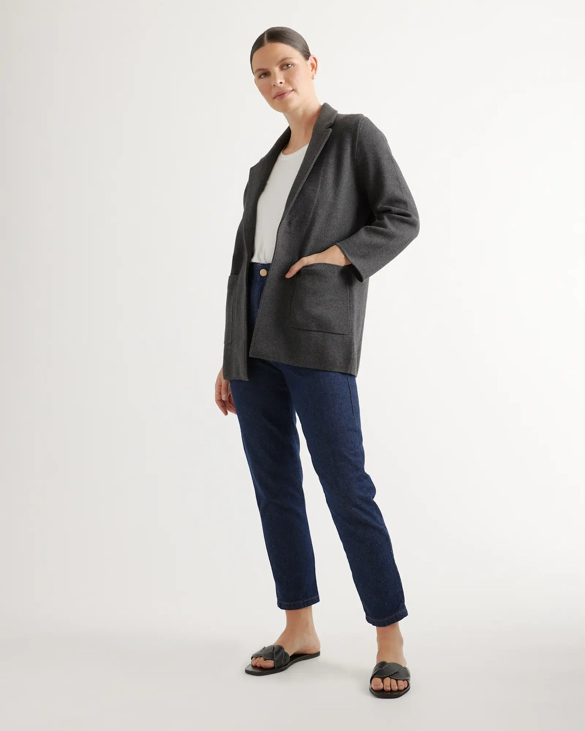 100% Organic Cotton Knit Blazer - US 8434