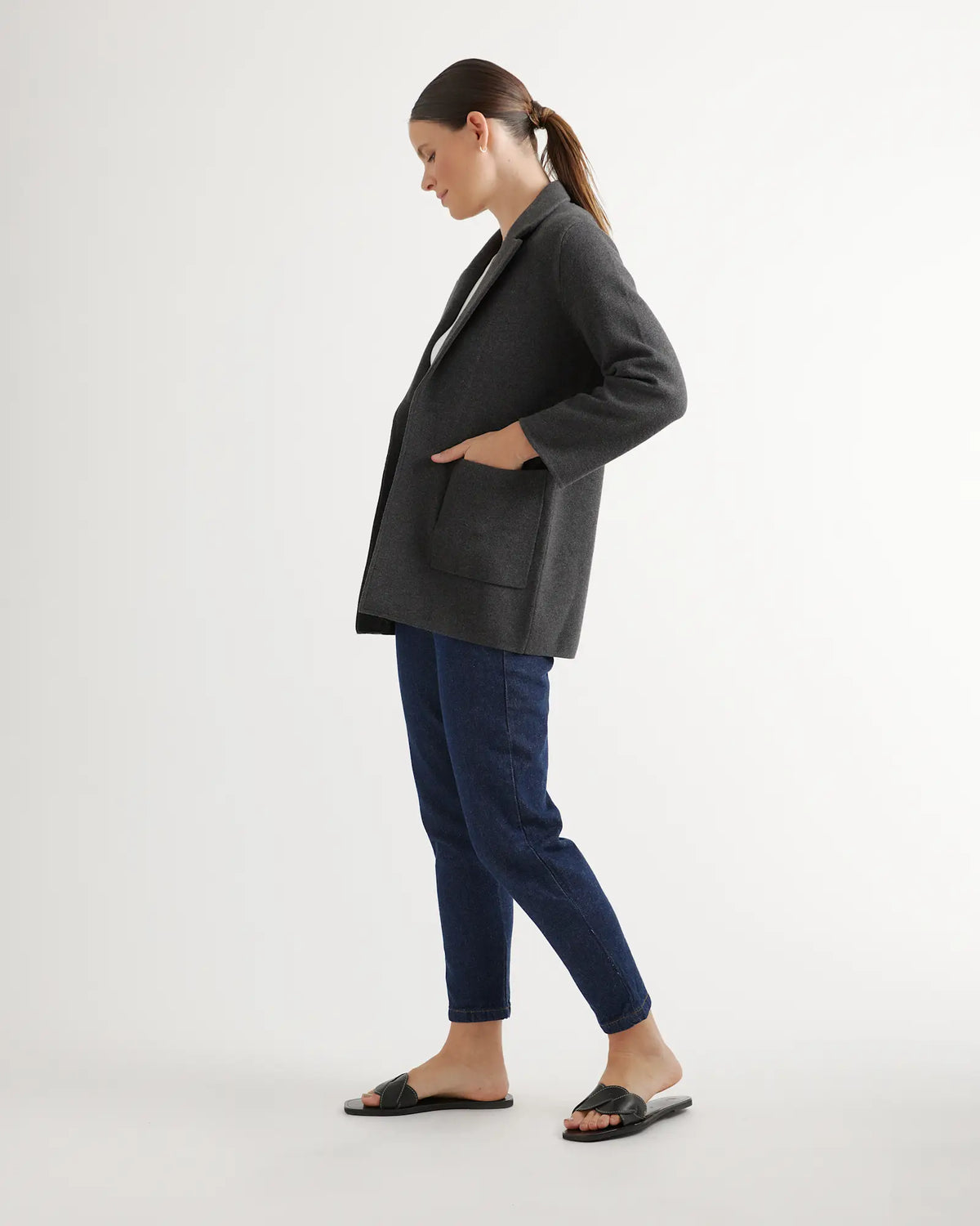 100% Organic Cotton Knit Blazer - US 8434