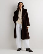 Faux Fur Maxi Wrap Coat - US 7445