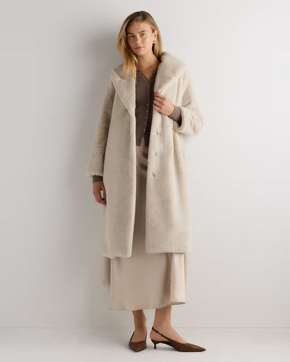 Faux Fur Maxi Wrap Coat - US 0944