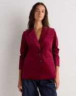 Stretch Velvet Structured Blazer - US 8390