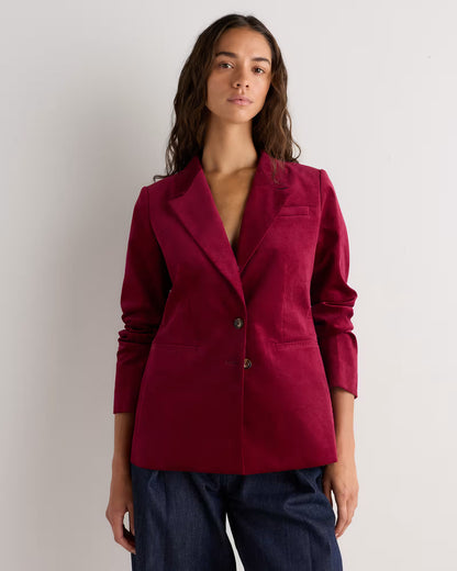 Stretch Velvet Structured Blazer - US 8390