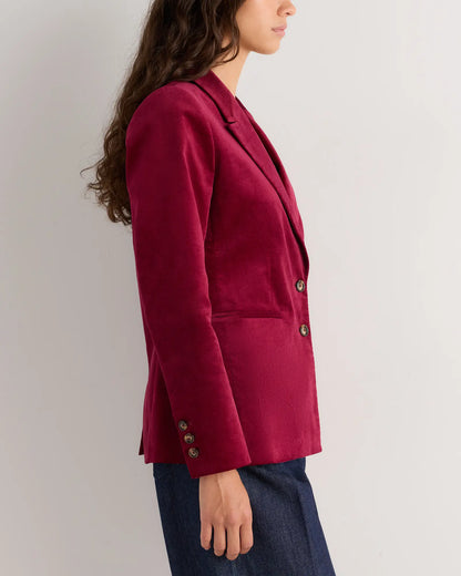 Stretch Velvet Structured Blazer - US 8390