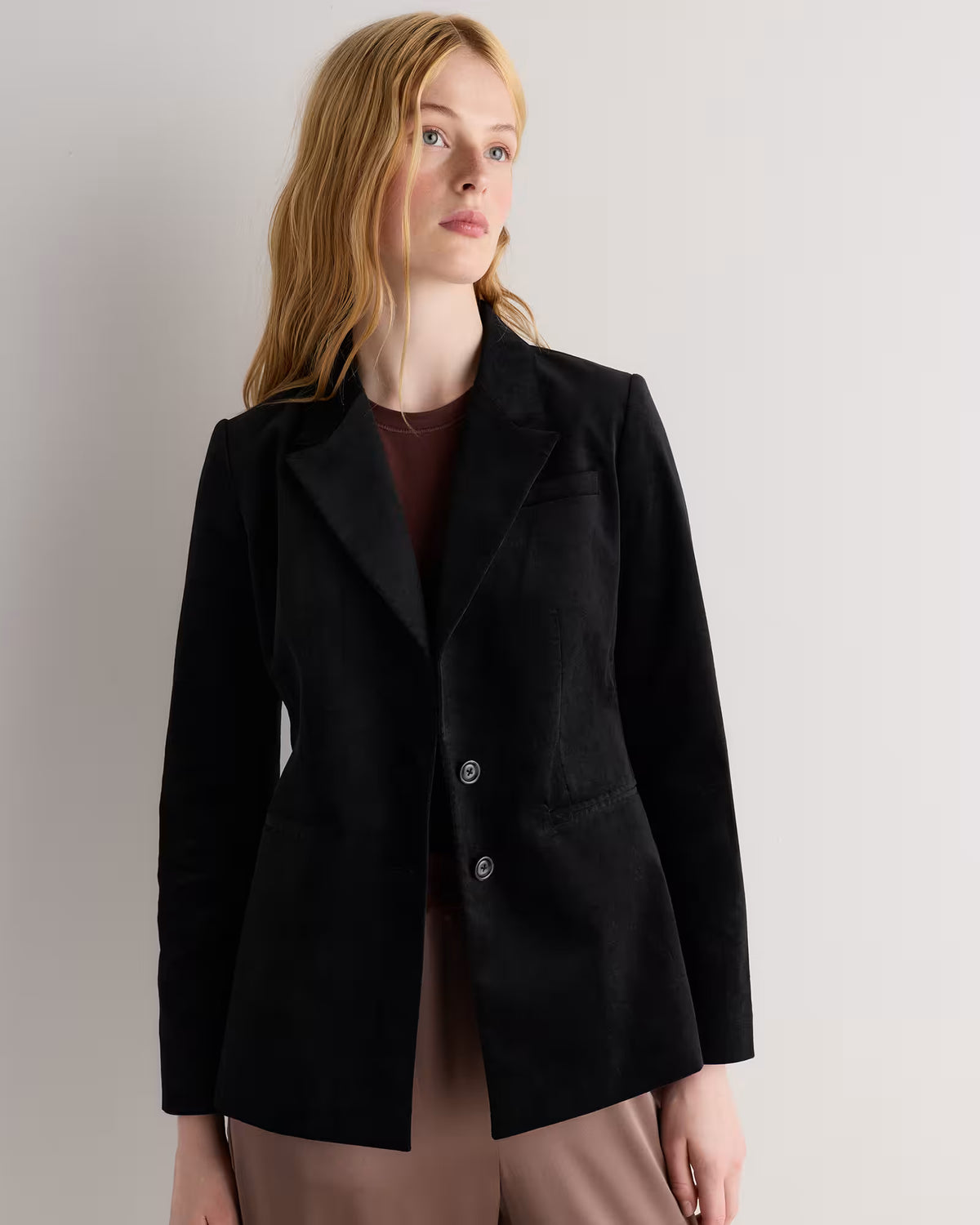 Stretch Velvet Structured Blazer - US 0367
