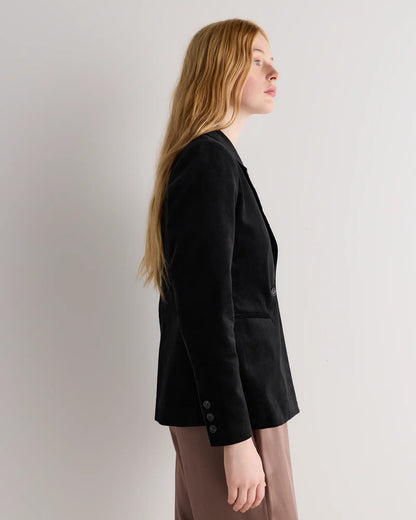 Stretch Velvet Structured Blazer - US 0367
