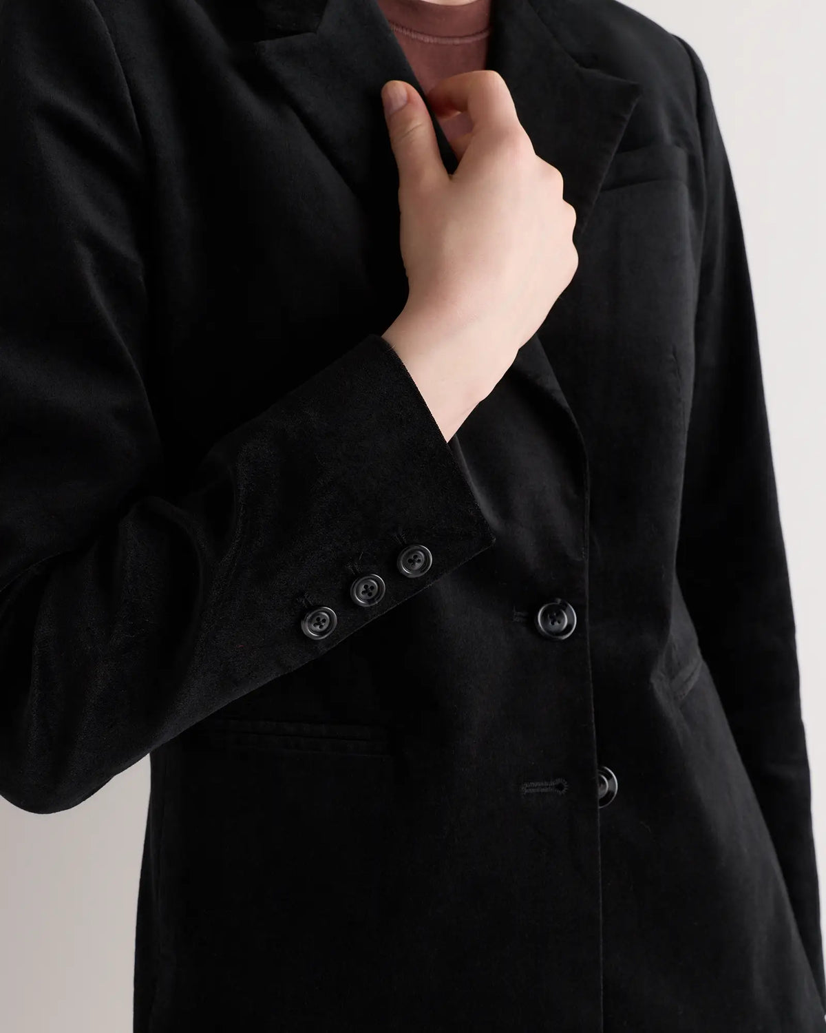 Stretch Velvet Structured Blazer - US 0367