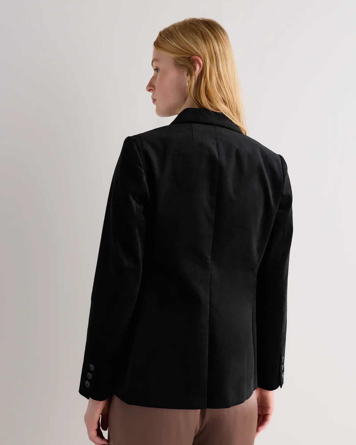 Stretch Velvet Structured Blazer - US 0367