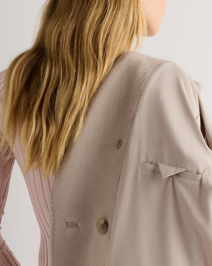 Wool Cashmere Double-Breasted Belted Long Coat - US 2881