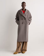 Wool Cashmere Double-Breasted Belted Long Coat - US 4088