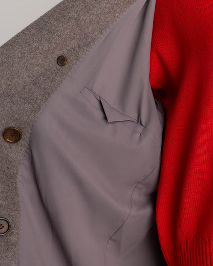 Wool Cashmere Double-Breasted Belted Long Coat - US 4088