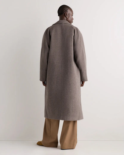 Wool Cashmere Double-Breasted Belted Long Coat - US 4088