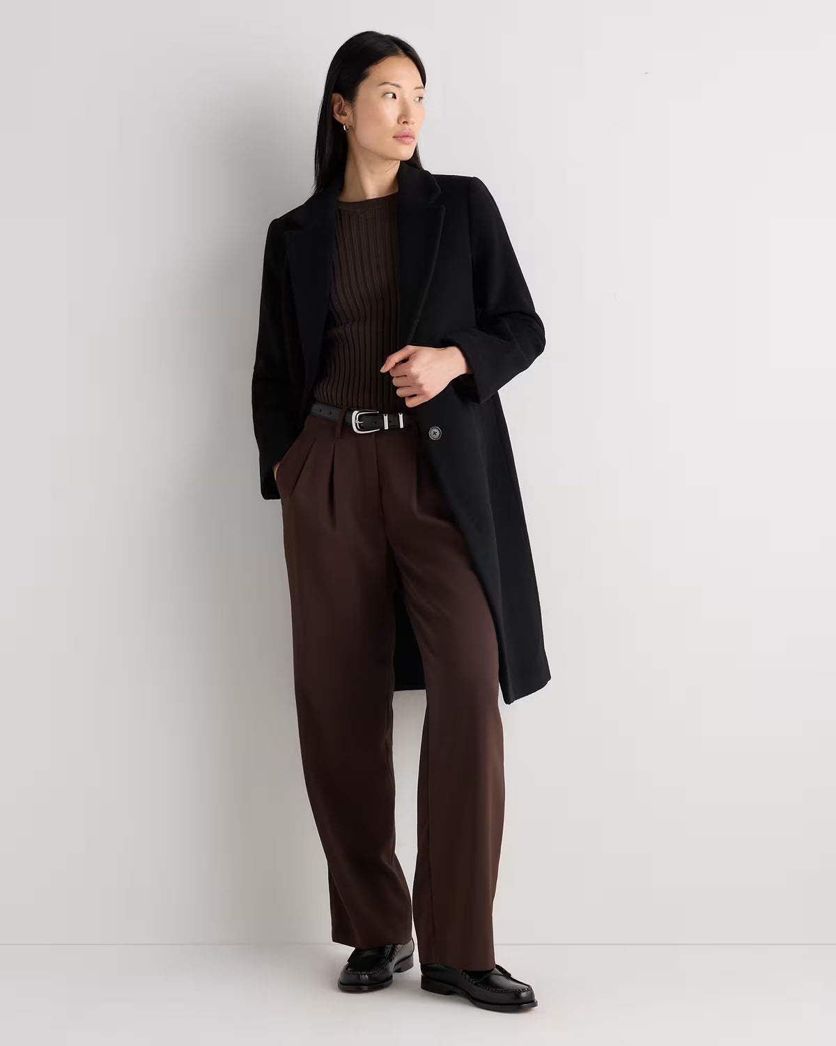 Wool Cashmere Classic Single-Breasted Coat - US 9103