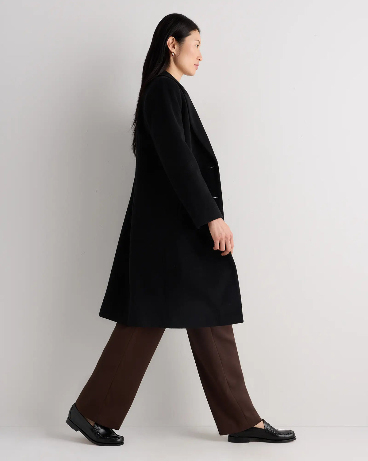 Wool Cashmere Classic Single-Breasted Coat - US 9103
