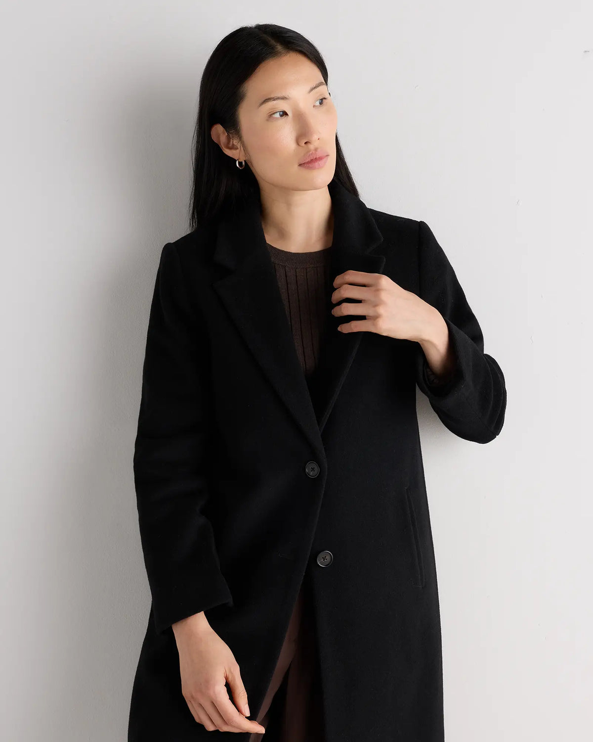Wool Cashmere Classic Single-Breasted Coat - US 9103