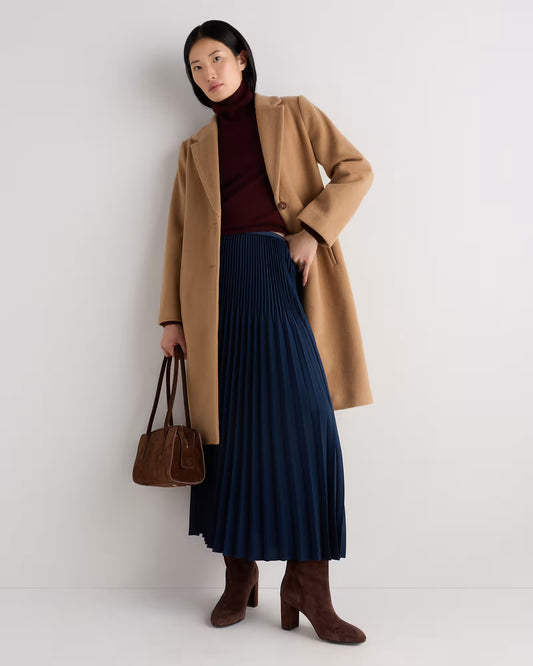 Wool Cashmere Classic Single-Breasted Coat - US 7975